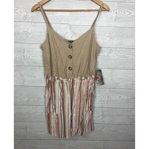 NWT Lily Rose Women's Spaghetti Strap Romper Sleeveless Casual Size Large